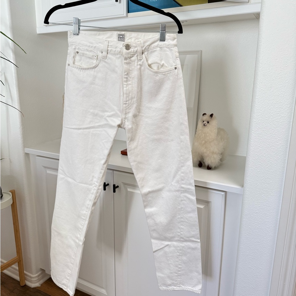 Toteme White Straight Leg Jeans